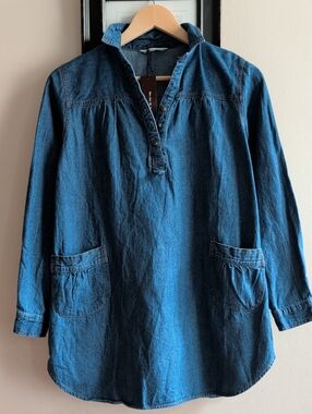 Masayuki Denim Tunic Top - Blue